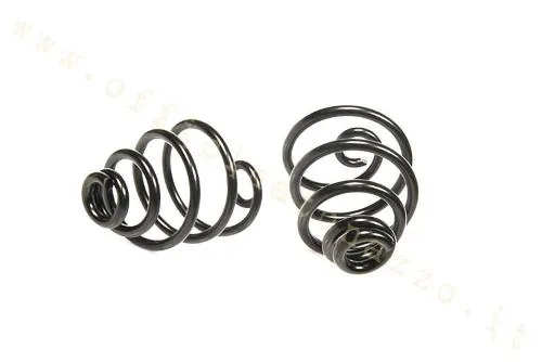 Coppia molle sella Mec Eur 6390+6391 per Vespa PX, T5, V50, Primavera, ET3 e PK compatibili. Riferimenti Piaggio 090731 e 090732.