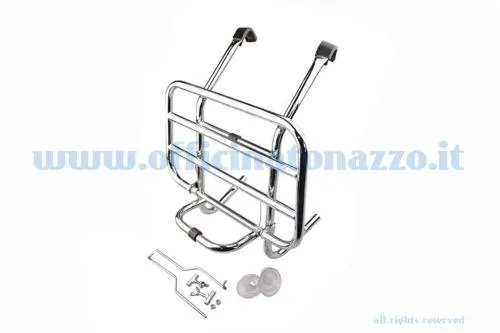 Portaequipajes delantero cromado para Vespa PX - PE - LML - GT - GTR - GL - TS - GS - Rally - Sprint - Sprint Veloce - Super - VNB - VBB - VBA