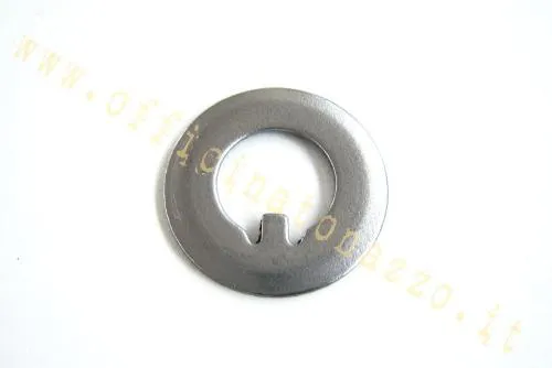 Rondella blocca dado pignone CIF 6624 per Vespa 50, 90, Primavera, ET3 e PK compatibili. Riferimento Piaggio comparativo 001821.