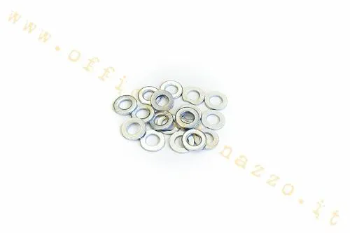 Rondella piana CIF 3125 con diametro nominale 5 mm per fissaggi e assemblaggi meccanici compatibili su scooter e Vespa.