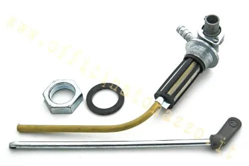 Rubinetto CIF 5326 con riserva, asta 165 mm, sfiato 200 mm e accessori di fissaggio per Vespa PX, PE, Arcobaleno, T5 e Rally.