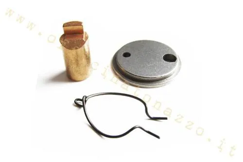 Serie CIF 5590 con piattello a una aletta, rallino e molla per Vespa 50 e 90 con carterino frizione a leva corta. Distinta dalla 5590-A.