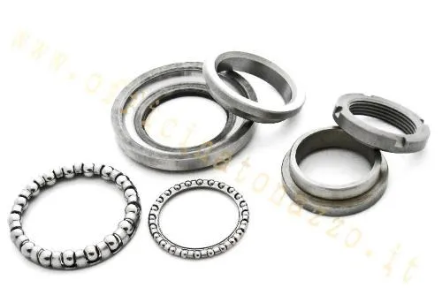 Kit RMS con calotte e gabbie a sfere per Vespa 50, ET3, VNB, VBB, GT, GTR, TS, GL, Sprint, Super e PX compatibili.