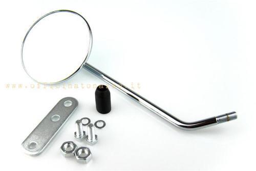 Specchietto retrovisore rotondo DESTRO cromato per Vespa