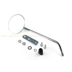 Specchietto retrovisore rotondo SINISTRO cromato per Vespa
