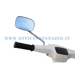 Specchietto retrovisore rettangolare sinistro cromato (Misura asta 23cm)