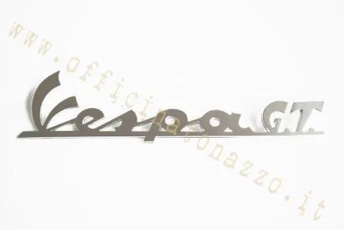 Targhetta anteriore CIF 5732-A con scritta Vespa GT e interasse 149,26 mm. Misurare i fori dello scudo prima del montaggio.