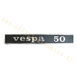 Targhetta posteriore "Vespa 50"
