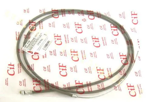 Trasmissione frizione lunga CIF 8766 per Vespa: guaina 5 x 1800 mm, cavo 1,9 x 2000 mm e barilotto sfilabile 8 x 8 mm.