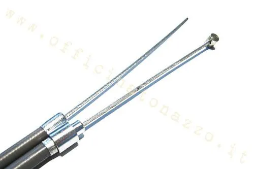 Trasmissione cambio CIF 8776 per Vespa: guaina Ø4,5 mm lunga 1,80 m, cavo interno Ø1,6 mm da 2 m e terminale 5,5x6,5 mm.