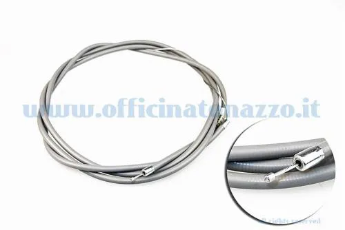 Filo e guaina grigia CIF per comando gas Vespa. Guaina lunga 1,80 m con diametro esterno 4,5 mm, compatibile con Vespa 50 e PK indicate.