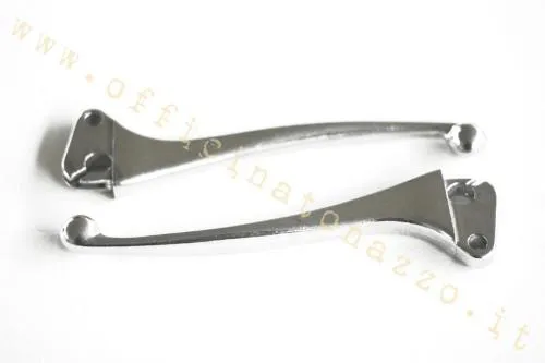 Coppia leve manubrio per Vespa GT, GTR, TS, Sprint Veloce e Rally. Verificare forma terminale, sede del cavo e perno prima del montaggio.