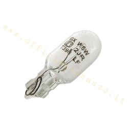 Lampadina trasparente W5W 12V 5W, attacco wedge W2,1x9,5d, per luce di posizione del faro alogeno Vespa PX MY e Millenium.