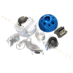 Parmakit 130cc G.T. Ø57 aluminium cylinder with lamellar intake Ø30, central spark plug with head machined from solid for Vespa Primavera - ET3
