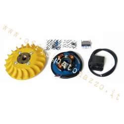 Accensione Parmakit anticipo variabile cono 20 - 1,5 kg con volano ricavato dal pieno per Vespa PX 125/150/200 - PE200 - Rally 200 con accensione Ducati (ventola gialla)