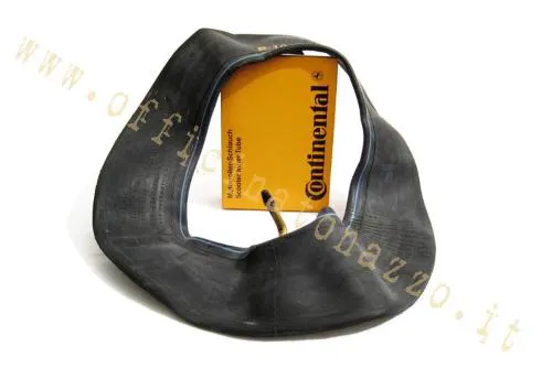 Camera d'aria Continental D10 in butile per pneumatici scooter da 10 pollici, con valvola metallica 33G angolata a 90°.