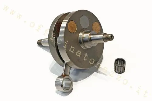 Albero Mazzucchelli 2156165 a volani tondi per aspirazione lamellare: corsa 57 mm, cono 20, applicazione Vespa PX 125-150 e TS.