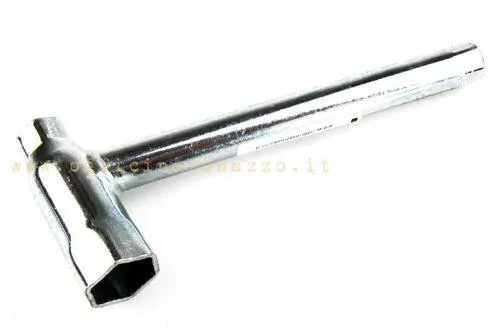 Chiave candela tubolare CIF 3300, misure 11x13x21 mm, per Vespa 50, 90 e 125 con candela a esagono da 21 mm.