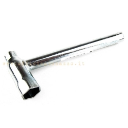 Chiave candela tubolare CIF 3300, misure 11x13x21 mm, per Vespa 50, 90 e 125 con candela a esagono da 21 mm.