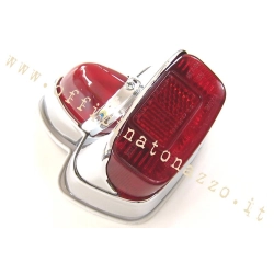 Glossy plastic rear light complete with seal for Vespa VNB3T>
