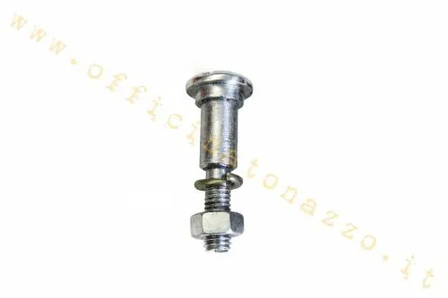 Vite SIP SCOOTERSHOP 87316100 con testa a taglio, collarino e dado esagonale per leve freno e frizione di Vespa classiche compatibili.