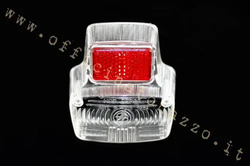 Corpo luminoso fanale posteriore bianco con catalinfrangente rosso per Vespa 90 - 90SS - Primavera