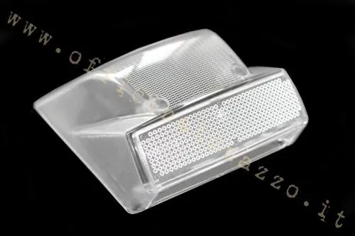 Corpo luminoso posteriore BOSATTA RP200/BI in plastica bianca trasparente, con finestra luce targa, per Vespa PX Millenium e PX freno a disco.