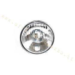 Gruppo ottico anteriore Bosatta F226 diametro 105 mm in plastica, con portalampada a due luci, per Vespa 50 N, L e R compatibili.