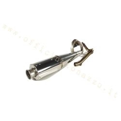 Marmitta Sfera 4T - ZIP 125 - ET4 leader in acciaio lucidato completa di DB Killer