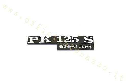 Targhetta cofano "PK 125 S Elestart"