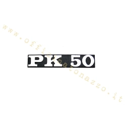 Targhetta sportello laterale per Vespa "PK 50". (Distanza fori 31.2)