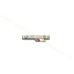 Targhetta cofano "PX 125 E" arcobaleno con bandierina