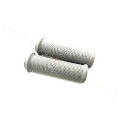 Par de puños Ø 24 mm grises para Vespa 50N - L - 50SS - 90 - 90SS - 125 GT - Super - VMA1>
