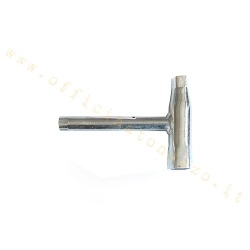 Chiave tubolare CIF 3305 con esagoni 13, 22 e 11 mm per candela e ruota Vespa Largeframe 125-200 classiche e PX compatibili.