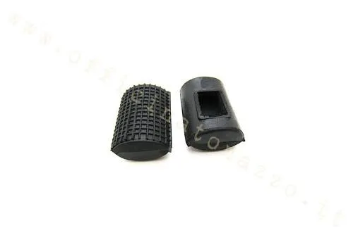 Gommino Ariete 00551/C nero e striato, misura 50 x 38 x 24 mm, per pedale freno posteriore Vespa 50, Primavera, ET3, PK, PX e T5.