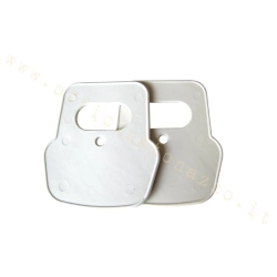 Guarnizione grigia per fanale posteriore Vespa 50 V5A1T 1963-1964, fino al telaio 49125. Verificare profilo e gruppo ottico.