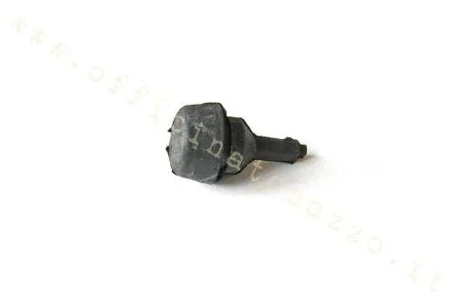 Tampone di scontro medio in gomma, altezza nominale 6 mm, per lo sportello motore di Vespa 50, 90, Primavera ed ET3 compatibili.