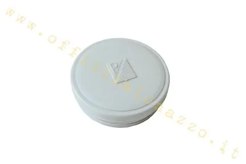 Grey speedometer hole cover for Vespa 50 round headlight with square shield
