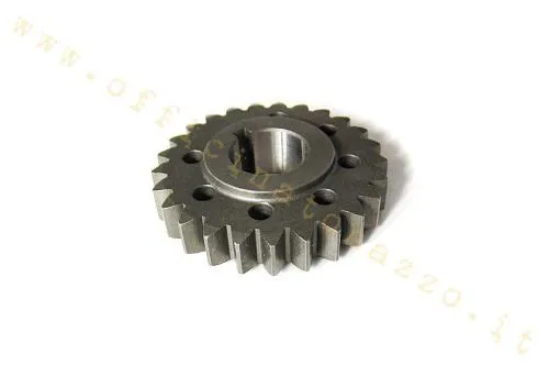 Pignone DRT Z25 a denti dritti, diametro 44 mm, per corona Z69. Rapporto 25/69 pari a 2,76 per Vespa Smallframe compatibili.