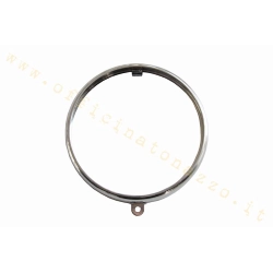 Cornice cromata fanale anteriore con marchio Siem Ø105 per Vespa 125 VM1T>2T - VN1T