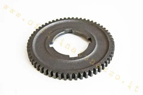 Ingranaggio prima marcia CIF 6581 Z57, Ø circa 117 mm e spessore 10 mm per cambi Vespa Largeframe compatibili.