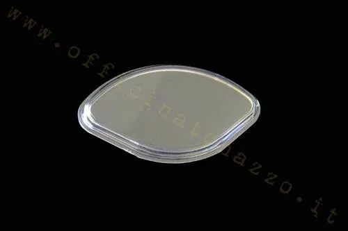 Lente in plexiglas per contachilometri a conchiglia di Vespa 125 GT, GS 150 VS5T, VBA, VBB, GL, GS 160 e SS 180. Fornitura della sola lente trasparente.