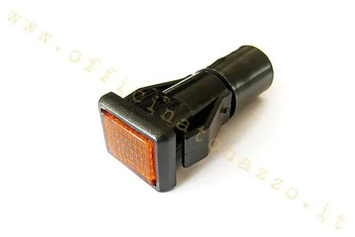 Spia frecce arancione SIP 55016100 con lampadina, a innesto nel coprimanubrio delle Vespa P80-200X, PX80-200E e P125X-P200E prima serie compatibili.