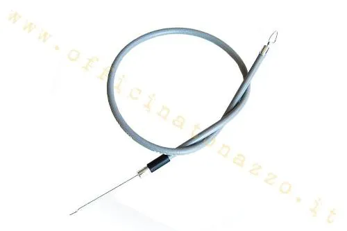 Trasmissione starter completa con guaina per carburatore SI su Vespa largeframe senza miscelatore. Verificare percorso, terminali e lunghezza.