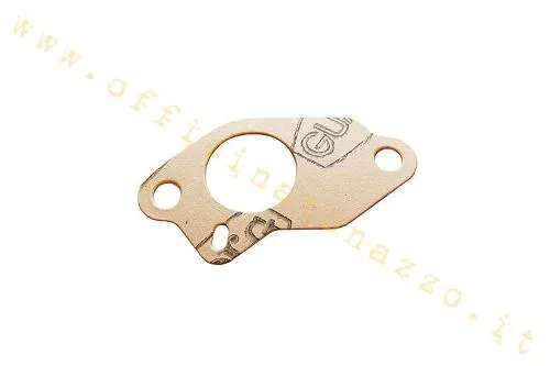 Guarnizione CIF in carta fra carburatore e vaschetta per Vespa Rally 200, PX/PE 200, T5 e Cosa 200 nella configurazione senza miscelatore.