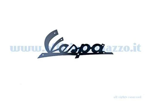 Targhetta anteriore Vespa CIF 5741 in alluminio sottile blu notte, lunga 105 mm, per Vespa 125 VNB1T, VNB2T e VNB3T.