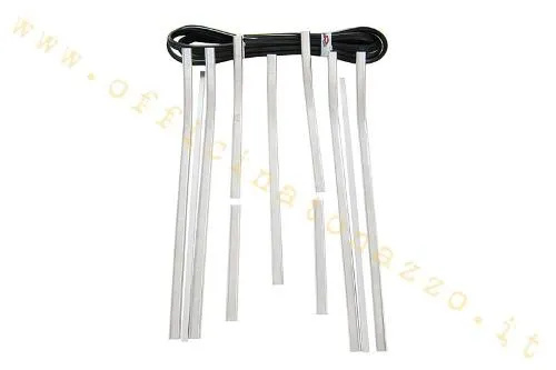 Tiras completas para estripes con puntas y remaches para Vespa 125 VM1 (53) - VM2 (55) - 125 VN1 (54-55) 125 VN2 (56-57)