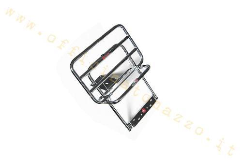 Portapacchi posteriore Faco cromato con ribaltina per Vespa PX - PE