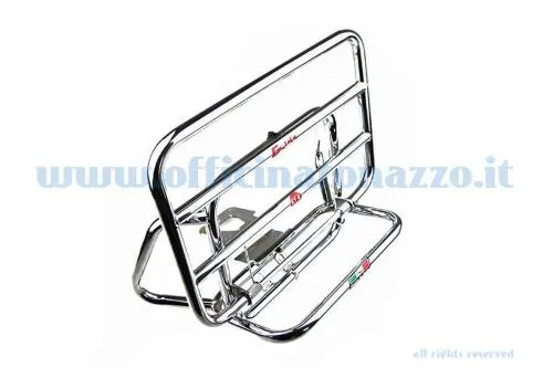 Faco chrome rear luggage rack with flip-up panel for Vespa ET2 - ET4