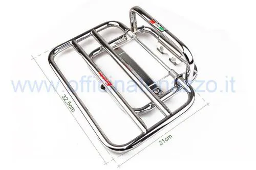 Portaequipajes trasero Faco cromado para Vespa LX